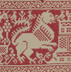 Textil con castillo y leones rampantes 48,4 x 8,8 cm #A0903
